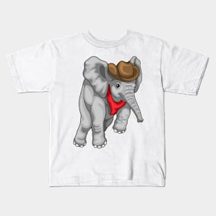 Elephant Cowboy Cowboy hat Kids T-Shirt